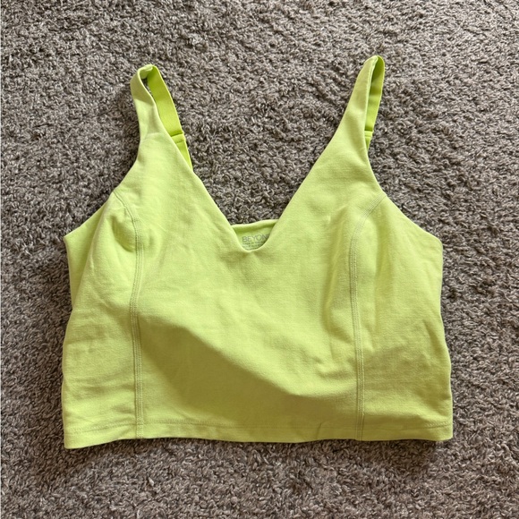 Lime Green Cropped Tank Top - Picture 1 of 3